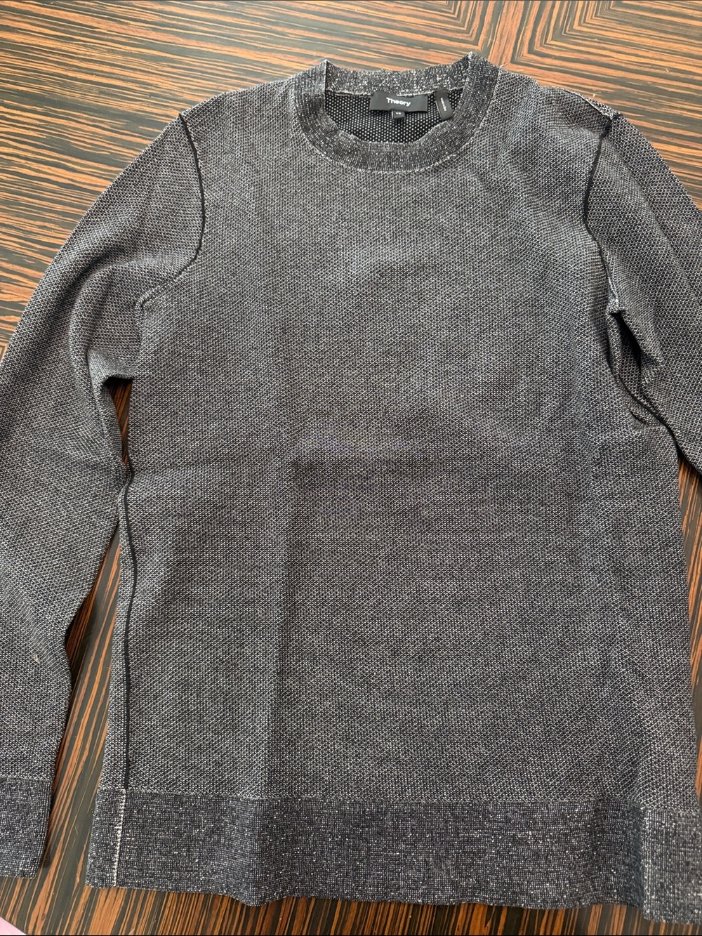 Theory Men's Crewneck Sweater in Dark Charcoal